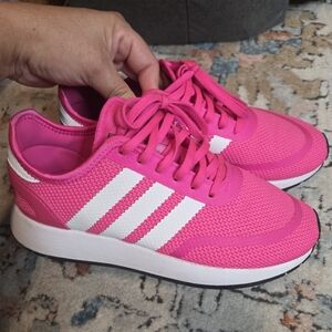 Adidas Women's Hot Pink and White Sneakers Mens Size 5.5